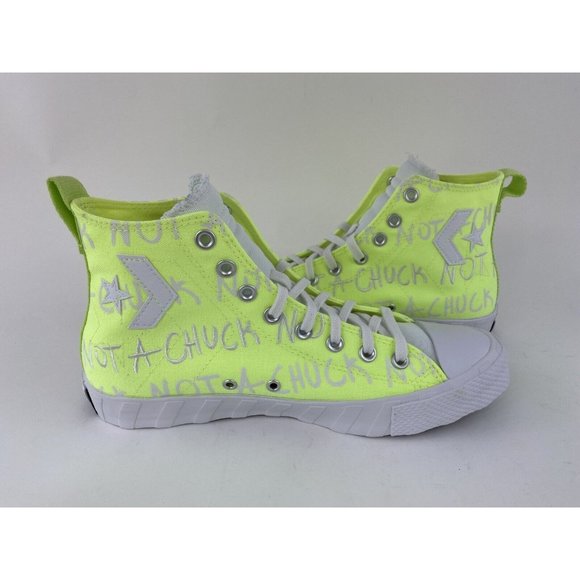 Converse Unt1tl3d Not A Chuck All Star Hi Mens Shoes Sneakers Green Volt A03146C - Picture 11 of 12